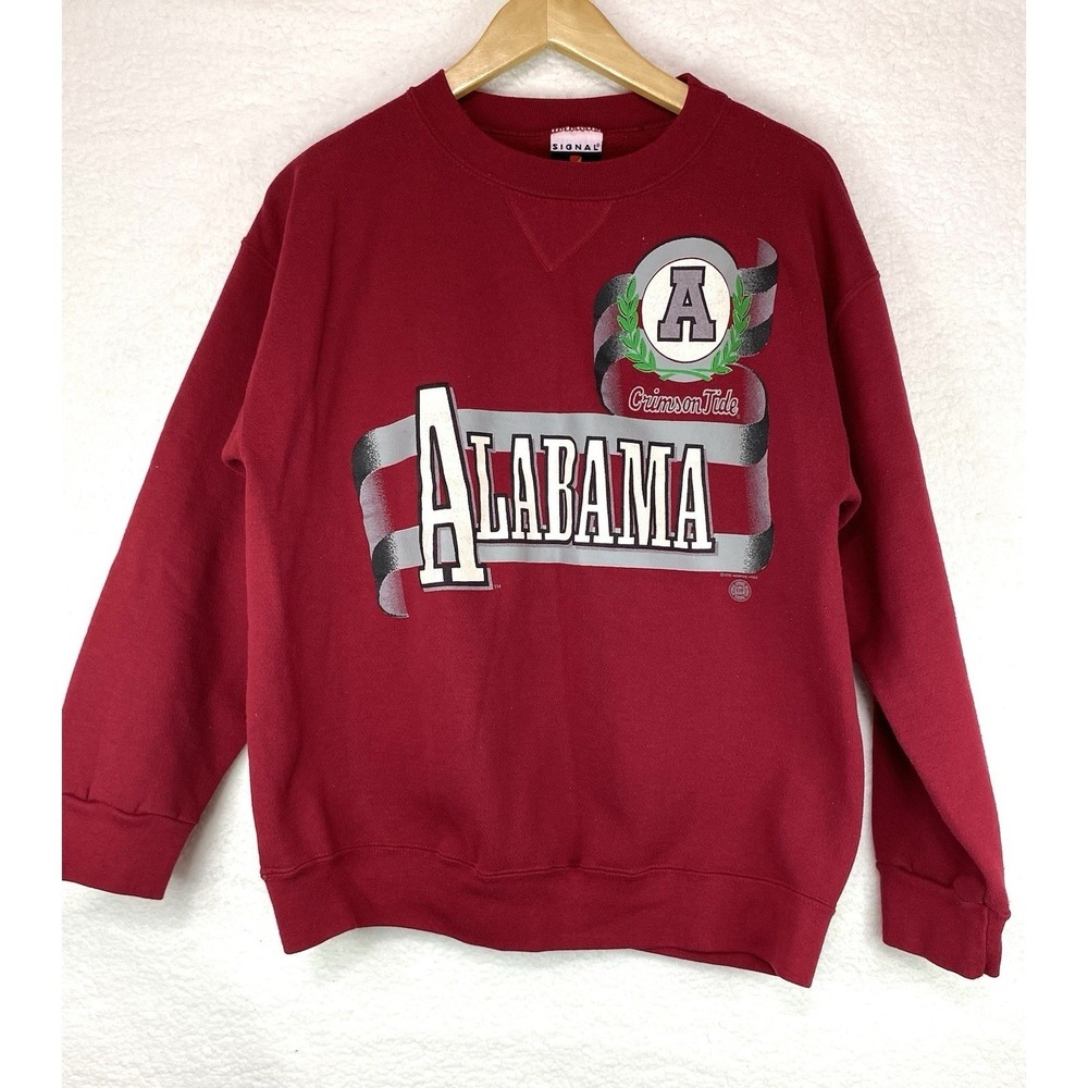 Vintage 90s Signal Sports Alabama Crimson Tide Pullover Sweatshirt Unisex L NCAA